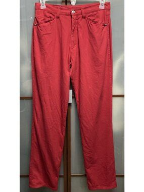 Versace Sport Vintage Womans 28 Red Pants Mom Jeans Stretch Straight High Waist